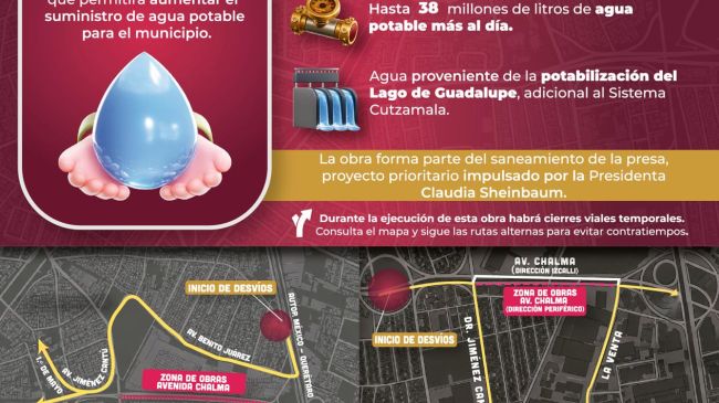 Daniel Serrano, informó que como parte del proyecto de saneamiento y potabilización del Lago de Guadalupe, impulsado por el Gobierno de México