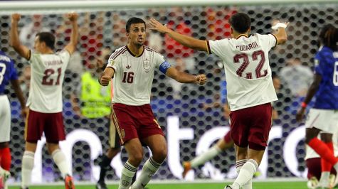 España festeja el pase a la final de la Copa del Mundo. EFE