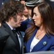 Victoria Villarruel y Javier Milei durante un acto público en Argentina (Foto EFE)
