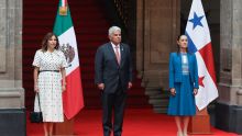 Sheinbaum recibe al presidente de Panamá en Palacio Nacional. (EFE)