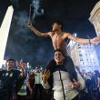 Festejos en Buenos Aires tras el triunfo de Argentina contra Inglaterra (EFE)