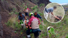 Un joven de 28 años fue rescatado por la SSC y el SAMU tras caer de un cerro en la colonia Tenorios, Iztapalapa. (Foto: SSC)