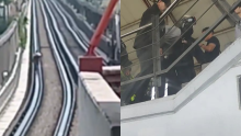 Un hombre subió al techo de un tren y caminó por las vías de la Línea B del Metro CDMX, provocando un corte de energía, suspensión parcial del servicio y retrasos de hasta 30 minutos. (Foto: Captura de pantalla / Especial)