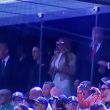 El mandatario estadounidense, Donald Trump, arribó al complejo deportivo en helicóptero bajo un estricto protocolo de seguridad y se ubicó junto al dirigente de la FIFA, Gianni Infantino (Foto: Especial)