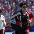  La agrupación surcoreana BTS se presenta este domingo, en el entretiempo del partido de la final del Mundial de la FIFA 2026 entre España y Argentina en el estadio MetLife, en Nueva Jersey (Estados Unidos). EFE/ Angel Colmenares
