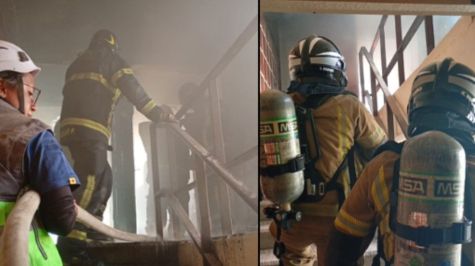 Evacúan a 40 personas por incendio en departamentos de Altillo Universidad. (SGIRPC) Evacúan a 40 personas por incendio en departamentos de Altillo Universidad. (SGIRPC)