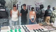 Los detenidos y los objetos asegurados quedaron a disposición de las autoridades competentes para determinar su situación jurídica (Foto: Especial)