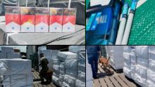 Aseguran cargamento con más de 8 millones de cigarros presuntamente apócrifos en la Aduana de Manzanillo, Colima. (Gabinete de seguridad)