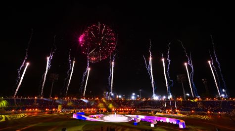 Los fuegos pirotécnicos no podían faltar al término de la ceremonia inaugural