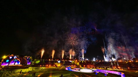 Los fuegos pirotécnicos no podían faltar al término de la ceremonia inaugural