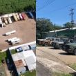 Gabinete de Seguridad precisa que operativo en Coatepec fue en un centro de almacenamiento. (Capturas de pantalla tomadas de redes sociales)