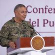 El almirante Raymundo Morales Ángeles en la conferencia mañanera (Foto EFE)