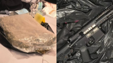 Autoridades catearon un inmueble en Anáhuac, Miguel Hidalgo, donde detuvieron a dos personas y aseguraron tres armas, metanfetamina y marihuana. (Foto: SSC)
