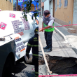 Una pipa de gas cayó en una socavación en San Diego Churubusco, Coyoacán. Evacuaron a 30 personas y retiraron el vehículo sin lesionados. (Foto: @SGIRPC) Una pipa de gas cayó en una socavación en San Diego Churubusco, Coyoacán. Evacuaron a 30 personas y retiraron el vehículo sin lesionados. (Foto: @SGIRPC)