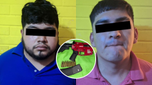 En el inmueble fueron detenidos Hugo “N” y Ángel Alejandro “N”, de 22 y 23 años. También se aseguró un arma de fuego larga color rojo con negro, un cargador y 14 cartuchos útiles. (Foto: SSC)