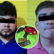 En el inmueble fueron detenidos Hugo “N” y Ángel Alejandro “N”, de 22 y 23 años. También se aseguró un arma de fuego larga color rojo con negro, un cargador y 14 cartuchos útiles. (Foto: SSC)
