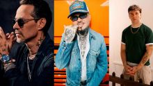  Composición de tres fotografías cedidas por TelevisaUnivision donde aparecen los cantantes de izquierda a derecha Marc Anthony, Farruko, y Quevedo, quienes actuarán en la primera gala en Europa de los Premios Juventud, los galardones anuales de música latina de esta cadena estadounidense, que anunció este jueves los diez primeros nombres de su cartel. La ceremonia se celebrará el próximo 3 de septiembre en el anfiteatro Starlite de Marbella, en el sur de España. EFE/TelevisaUnivision