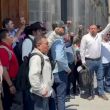 Integrantes de la Sección 22 de la CNTE arriban a Palacio Nacional para reunirse con Sheinbaum. (redes sociales)
