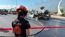 Choque entre revolvedora y tres vehículos deja una mujer muerta en Monterrey. (PC NL)