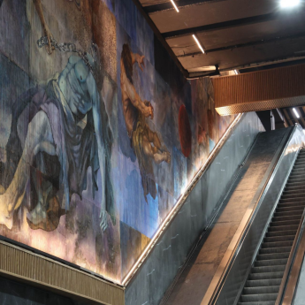 La estación Auditorio de la Línea 7 del Metro de la Ciudad de México compite de manera formal por el mural holográfico más grande del mundo.