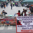 Alameda Central: comerciantes mantienen protesta y bloqueo en Avenida Juárez este sábado. (Foto: Cuartoscuro)