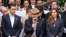 En el acto se anunció la creación del Comité Plural por la Libertad de Ernesto Ruffo Appel y la incorporación de cuatro nuevos abogados a su equipo de defensa (Foto: Cuartoscuro)