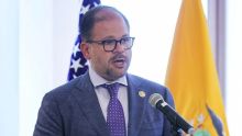 John Reimberg, ministro ecuatoriano del Interior, informó sobre la captura de dos ciudadanos mexicanos, presuntamente vinculados al CJNG (Foto: EFE)