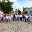 , David Sánchez Isidoro, dio el banderazo de inicio a la obra de repavimentación con concreto hidráulico