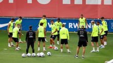 Julián Álvarez se ausenta del entrenamiento. EFE