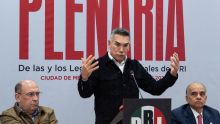 Moreno Cárdenas urgió durante el inicio de la reunión plenaria de legisladores federales del tricolor, a que se le retire jurídicamente la inmunidad parlamentaria a Inzunza (Foto: Cuartoscuro)