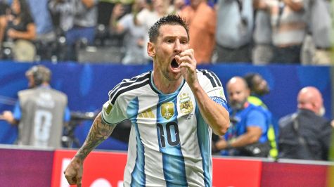 Lionel Messi festeja gol contra Egipto, Copa del Mundo 2026. MexSport