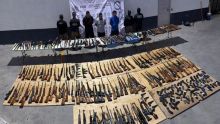 Tráfico de armas: García Harfuch reporta decomiso de arsenal de Texas en Nuevo León (Foto Especial)