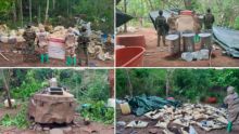Inhabilitan narcolaboratorio en Sinaloa y aseguran 750 kilos de metanfetamina. (especial)