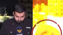 Ali Chbib y Mohammed Barjawi resultaron heridos por escombros tras el impacto de un dron israelí en un estacionamiento de Nabatieh, Líbano. (Captura tomada de redes sociales)