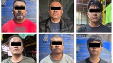 Los seis hombres fueron informados de sus derechos constitucionales y trasladados ante el agente del Ministerio Público, quien determinará su situación jurídica. (Foto: SSC)