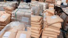 El cargamento de más de 54 toneladas de dextrosa asegurado en Manzanillo provenía de Qingdao, China. (especial)