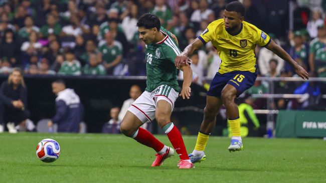 Pedro Vite durante el partido de México vs Ecuador en la Copa del Mundo 2026. MexSport Pedro Vite durante el partido de México vs Ecuador en la Copa del Mundo 2026. MexSport