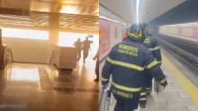 Alrededor de las 08:37 horas, el Metro informó que se había restablecido el servicio en el tramo Balbuena-Pantitlán. (Foto: Bomberos CDMX / Captura de pantalla)