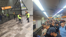 Debido al incidente, los pasajeros fueron desalojados de la estación Mixcoac, mientras se llevaban a cabo las labores de emergencia. (Foto: Redes sociales)