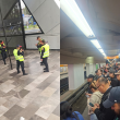 Debido al incidente, los pasajeros fueron desalojados de la estación Mixcoac, mientras se llevaban a cabo las labores de emergencia. (Foto: Redes sociales)