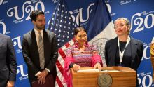 Clara Brugada Molina, jefa de Gobierno de la Ciudad de México, anunció la integración de la capital del país a la coalición global por la vivienda asequible durante su participación en el Foro Urban20 (U20) 2026 (Foto: Especial)