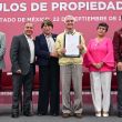 La gobernadora Delfina Gómez entregó títulos de propiedad