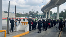La caravana avanzó hacia la sede de la CNDH en San Jerónimo, mientras se reportaron cierres y complicaciones en Periférico y Calzada México-Xochimilco. (Foto: @Tlachinollan)