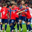 Haaland marca doblete ante Dinamarca. EFE