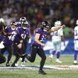 Tyler Loop festeja tras conectar el gol del campo del triunfo ante Cowboys (Foto EFE)