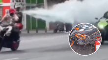 Pese a la persecución, policías no lograron detener a los agresores. (Foto: SSC)