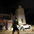 La Catedral San Juan Bautista que fue afectada por el terremoto de magnitud 7.7 con epicentro cerca de Tonosí, un pueblo costero del sur de Panamá (Foto EFE)