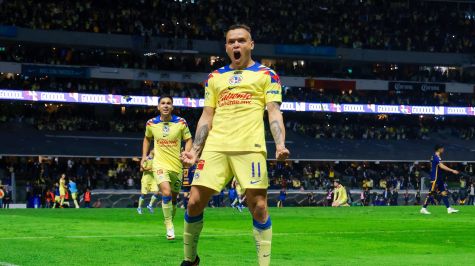 Jonathan "Cabecita" Rodríguez festeja gol en la final Apertura 2023. MexSport