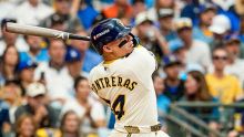 El receptor venezolano William Contreras fue la gran figura del encuentro (Foto @brewers)