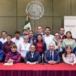 Funcionarios federales y la gobernadora Delfina Gómez